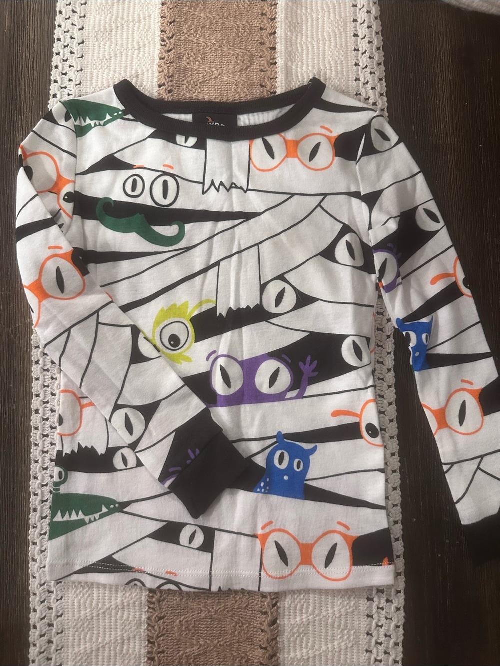 Hyde & Eek Kids Monster Mummy Pajama Top Size 3T